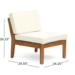 Bellemave® L - Shaped Acacia Wood Outdoor Sectional Sofa - Bellemave