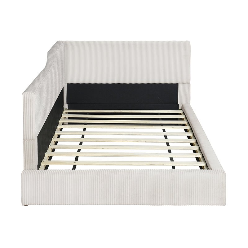 Bellemave® L - Shaped Corduroy Daybed Upholstered Daybed - Bellemave