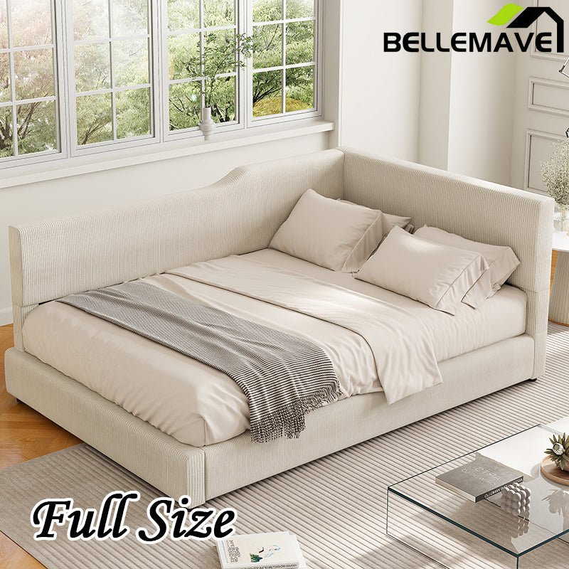 Bellemave® L - Shaped Corduroy Daybed Upholstered Daybed - Bellemave