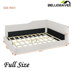 Bellemave® L - Shaped Corduroy Daybed Upholstered Daybed - Bellemave