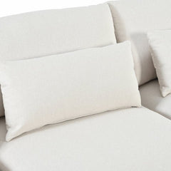 Bellemave® L - shaped Modular Sectional Sofa with Removable Back Cushions,3 Pillows and 2 Storage Spaces - Bellemave