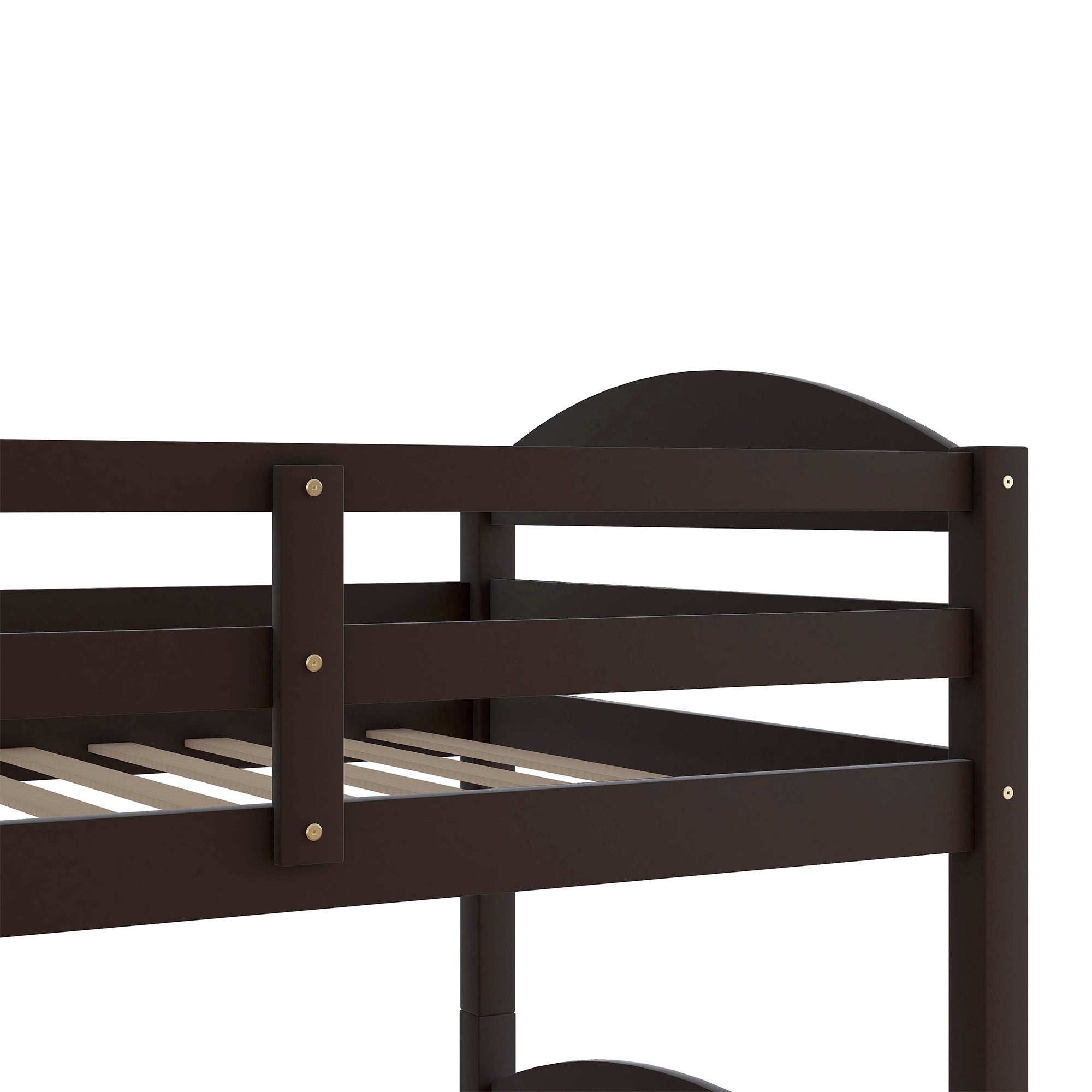 Bellemave® L - Shaped Quad Bunk Bed with Trundle, Twin Over Twin, Gray, 4 Beds - Bellemave