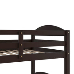 Bellemave® L - Shaped Quad Bunk Bed with Trundle, Twin Over Twin, Gray, 4 Beds - Bellemave