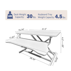 Bellemave® Laptop Stand for Bed Tilting Overbed Table with Wheels, Height Adjustable Tray Bedside Table for Laptop Bed Sofa, WALNUT - Bellemave