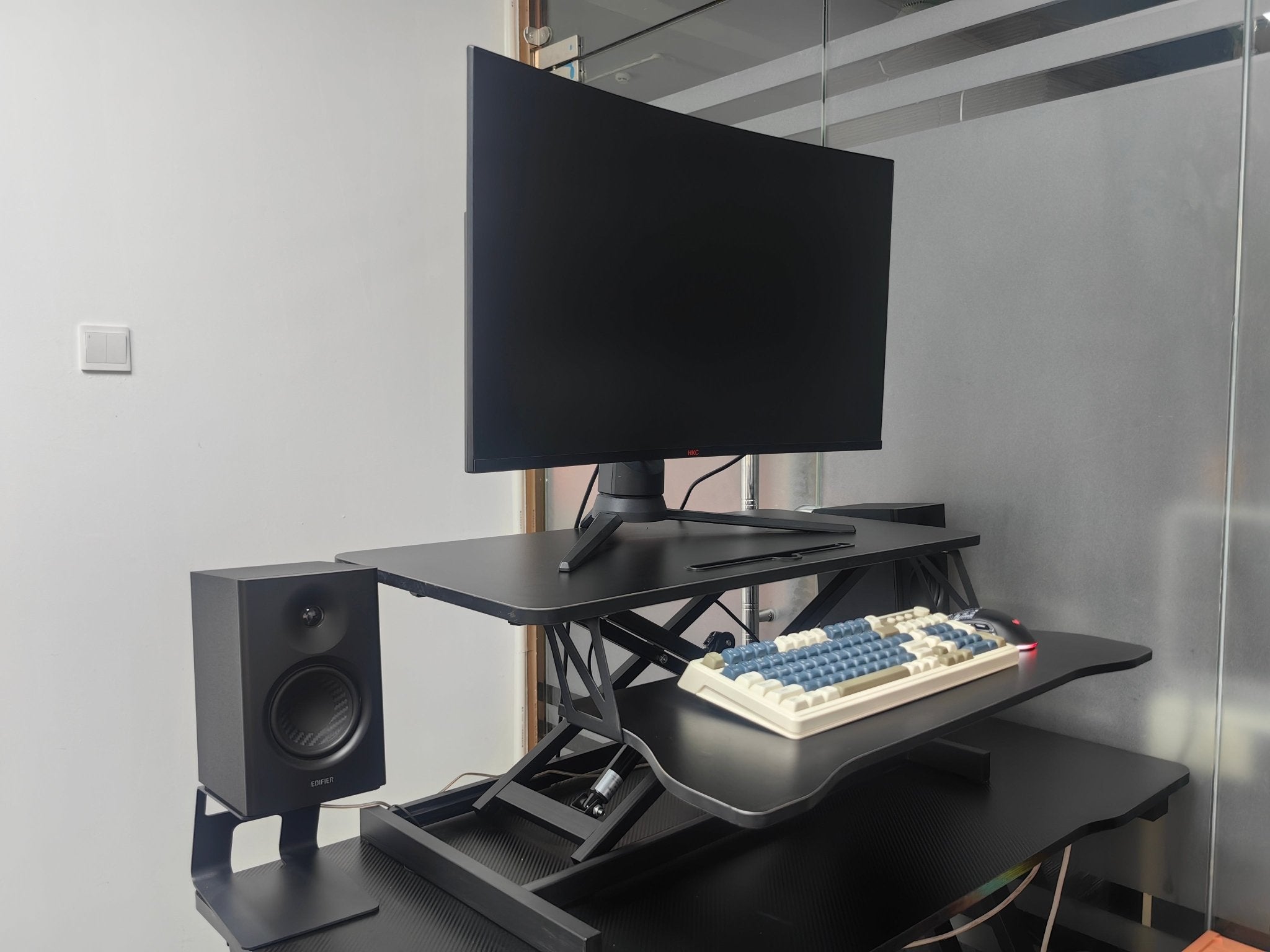 Bellemave® Laptop Stand for Bed Tilting Overbed Table with Wheels, Height Adjustable Tray Bedside Table for Laptop Bed Sofa, WALNUT - Bellemave