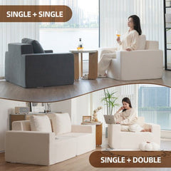 Bellemave® Large Bean Bag Sofa with Pillow,Stuffed High - Density Foam - Bellemave