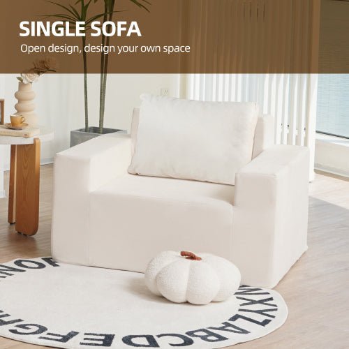 Bellemave® Large Bean Bag Sofa with Pillow,Stuffed High - Density Foam - Bellemave