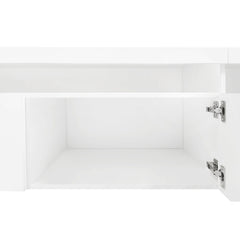 Bellemave® LED TV Stand for TVs Up to 105" with 2 Glass Shelves,Versatile TV Cabinet with LED Color Changing Lights for Living Room - Bellemave
