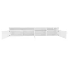 Bellemave® LED TV Stand for TVs Up to 105" with 2 Glass Shelves,Versatile TV Cabinet with LED Color Changing Lights for Living Room - Bellemave