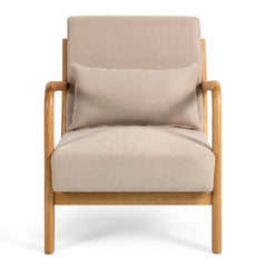 Bellemave® Leisure Chair with Solid Wood Armrest and Feet - Bellemave