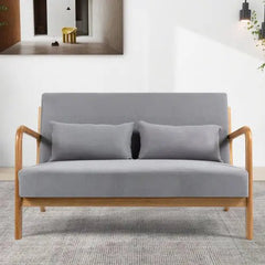 Bellemave® Leisure Chair with Solid Wood Armrest and Feet - Bellemave