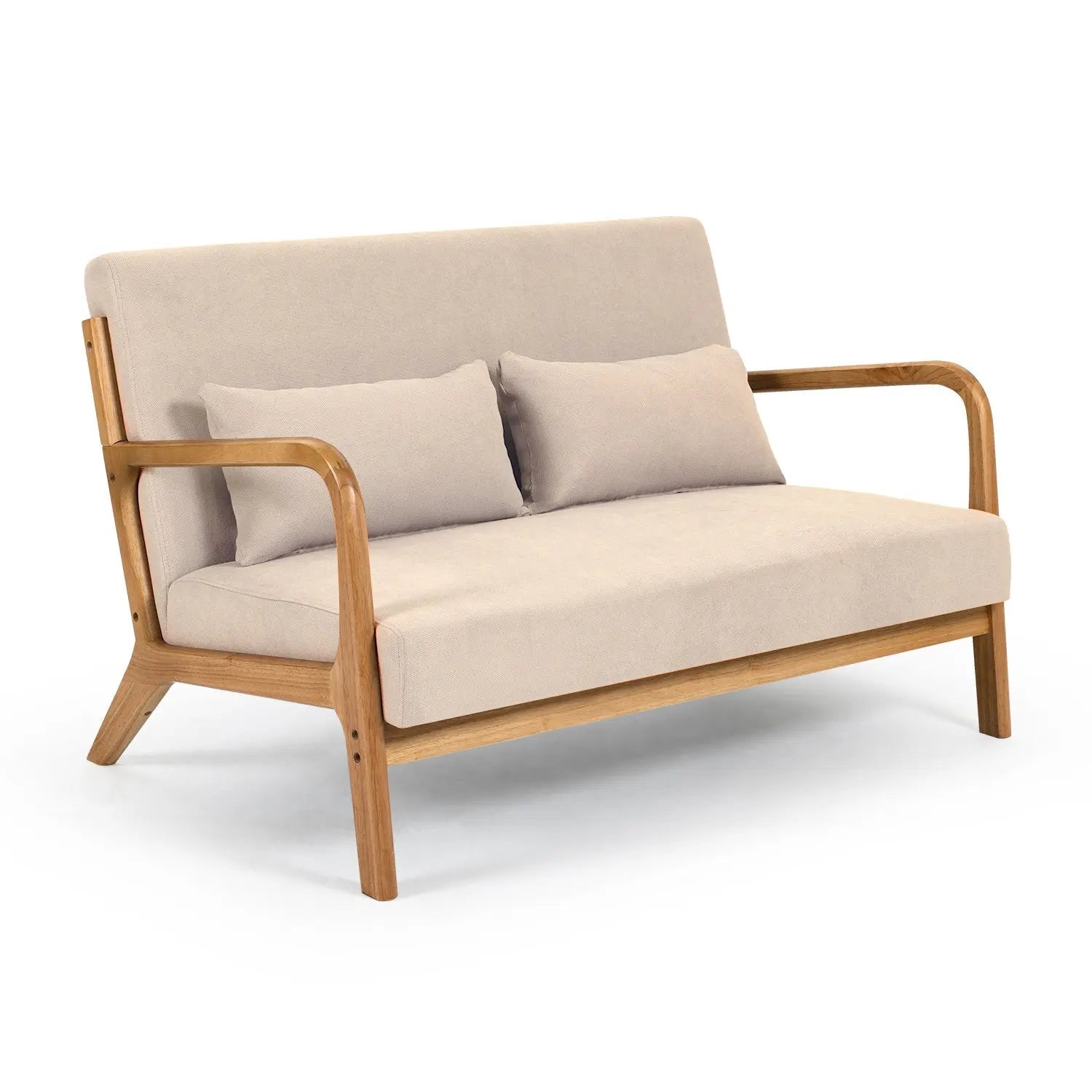 Bellemave® Leisure Chair with Solid Wood Armrest and Feet - Bellemave