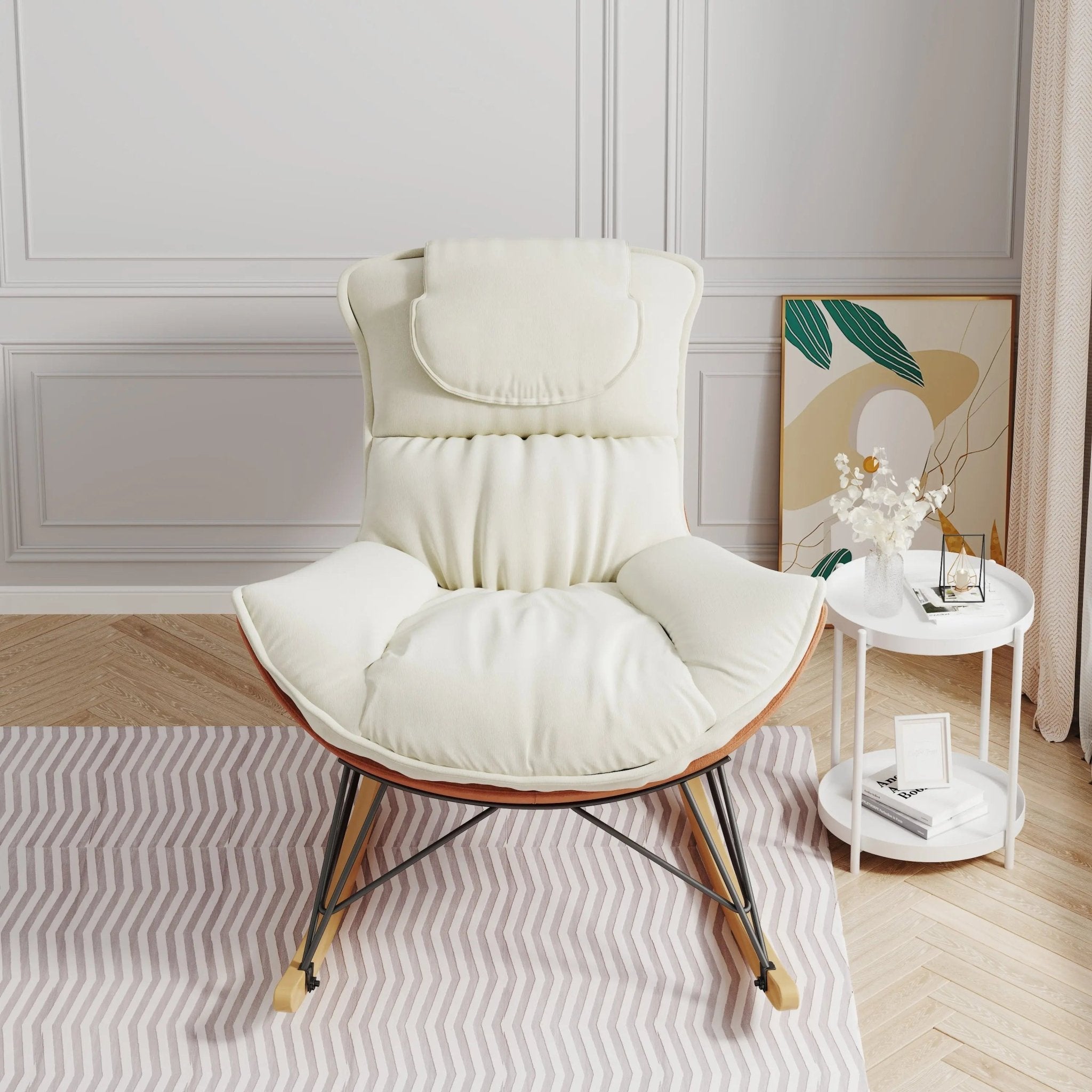 Bellemave® Leisure Sofa Single Rocking Chair Comfortable and Breathable,Detachable and Washable Seat Cushion - Bellemave