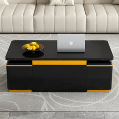 Bellemave® Lift - Top Coffee Table with 4 Storage Stools - Bellemave