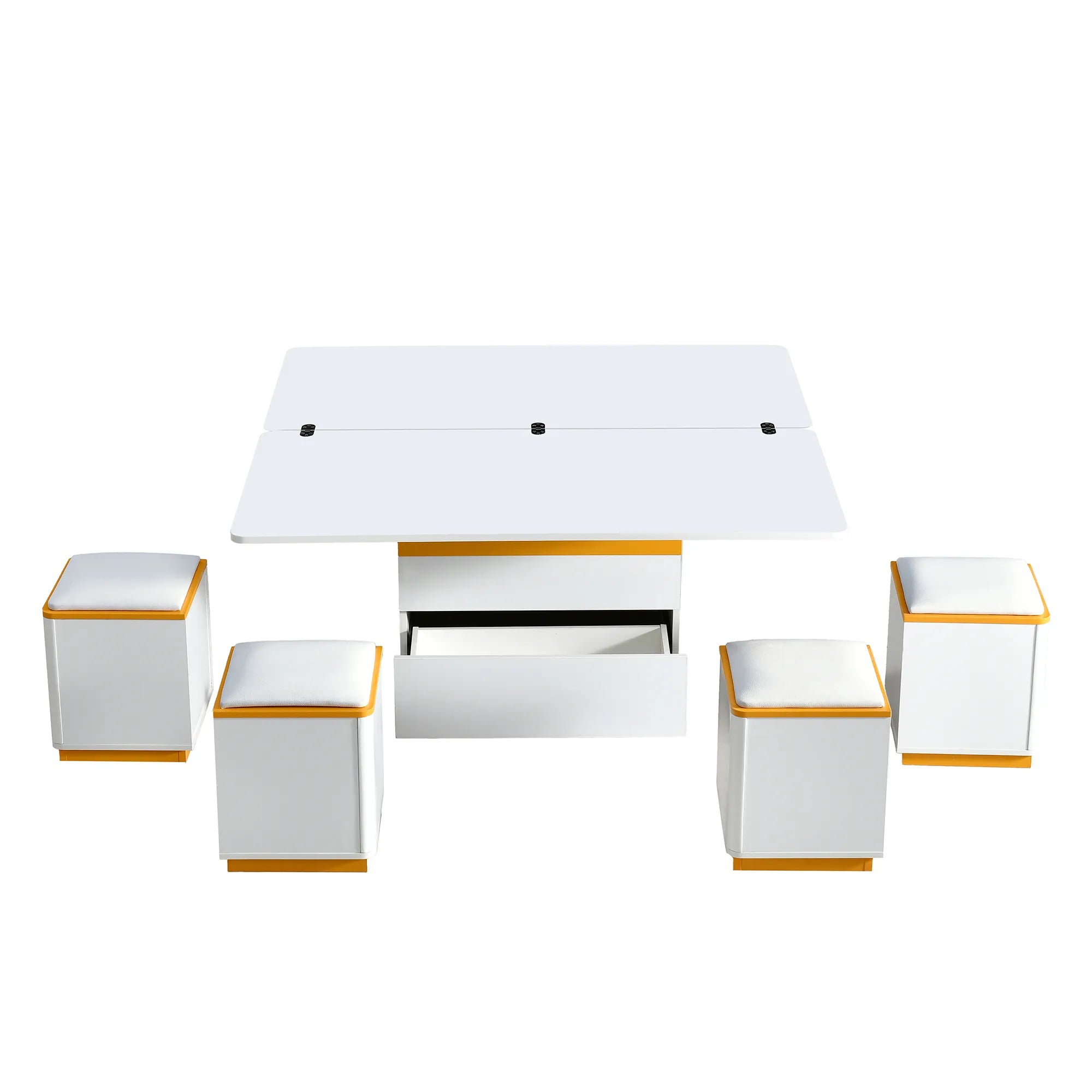 Bellemave® Lift - Top Coffee Table with 4 Storage Stools - Bellemave
