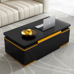 Bellemave® Lift - Top Coffee Table with 4 Storage Stools - Bellemave