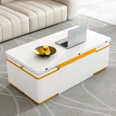 Bellemave® Lift - Top Coffee Table with 4 Storage Stools - Bellemave