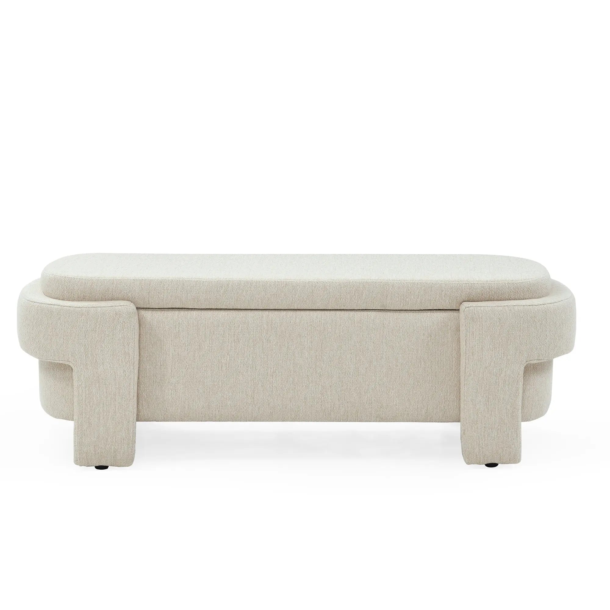 Bellemave® Linen Fabric Upholstered Bench with Large Storage Space - Bellemave