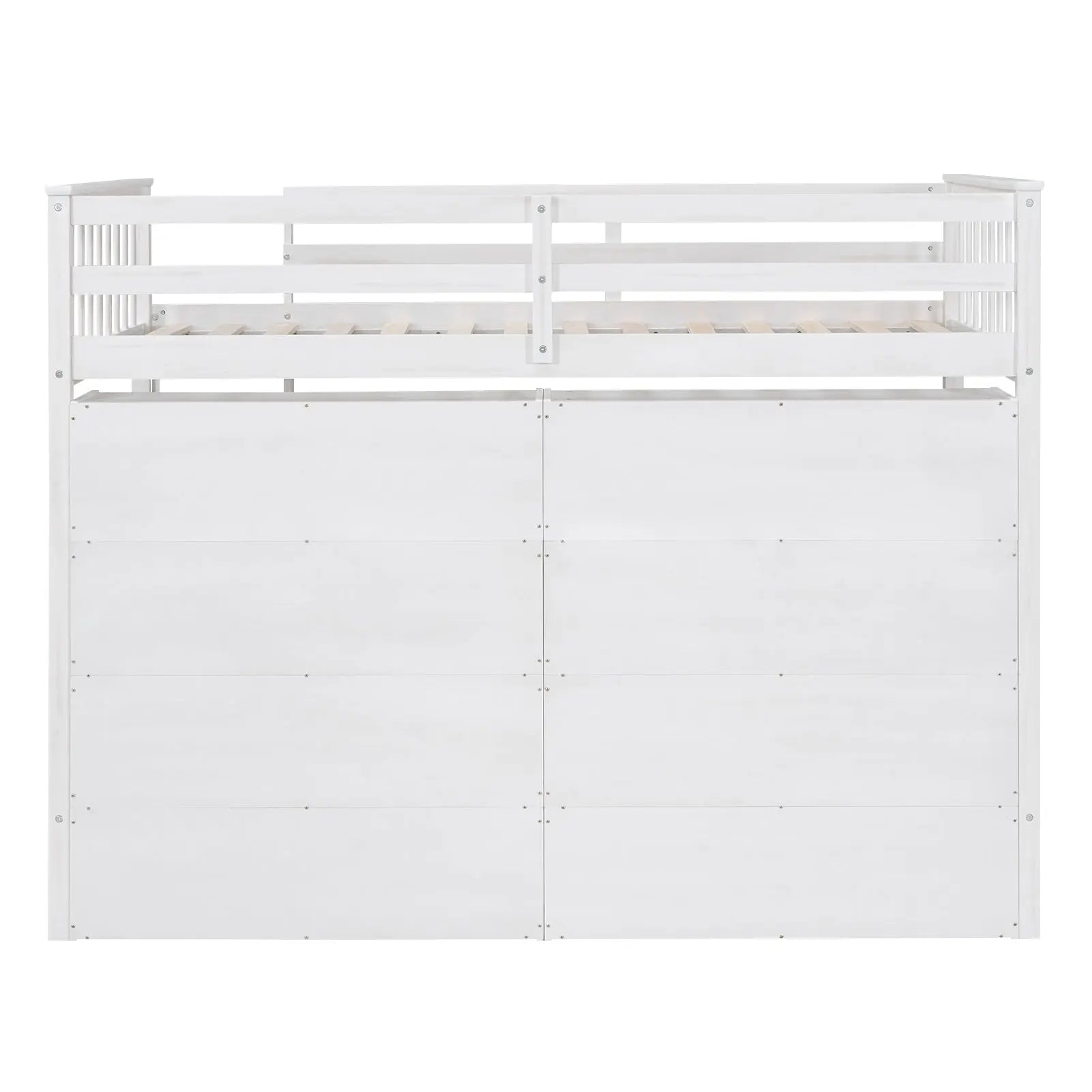 Bellemave® Loft Bed with 8 Open Storage Shelves and Built - in Ladder - Bellemave