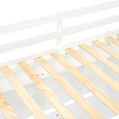 Bellemave® Loft Bed with Desk and Wardrobes, 4 Drawers and 4 Shelves - Bellemave