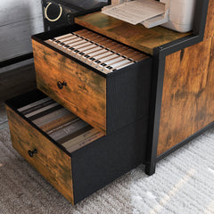 Bellemave® Loft Bed with Desk & Fabric Drawer, Metal Loft Bed Frame with guardrail & Ladder, Black - Bellemave