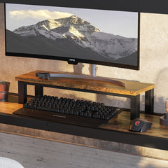 Bellemave® Loft Bed with Desk & Fabric Drawer, Metal Loft Bed Frame with guardrail & Ladder, Black - Bellemave