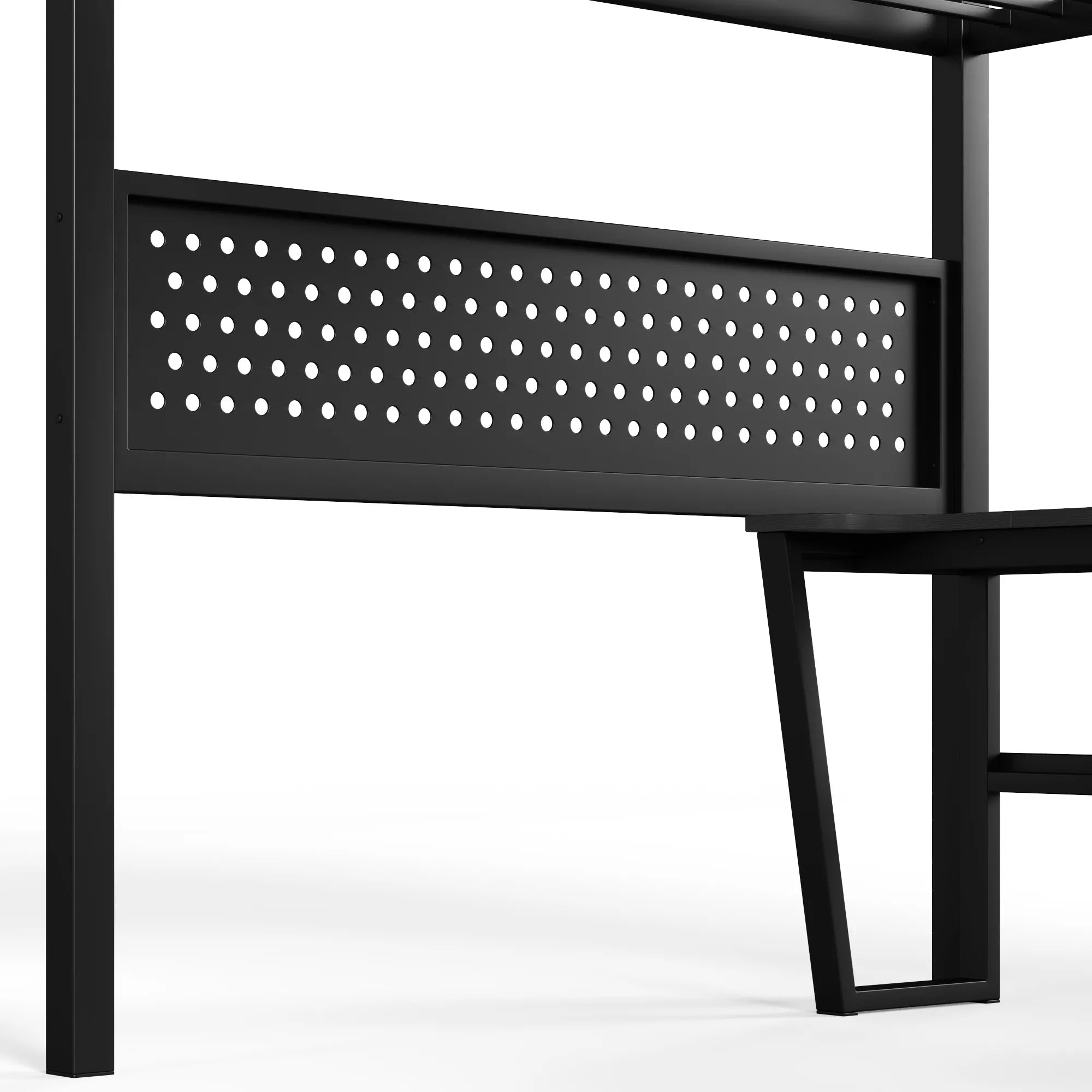 Bellemave® Loft Bed with Movable Desk, Storage Stairs & Shelves, Metal Bed with LED Lights, USB Ports, Multifunctional Iron Nets for Adults, Kids, Teens - Bellemave