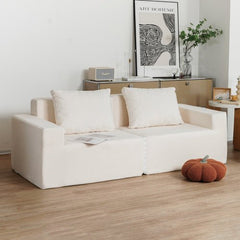 Bellemave® Loveseat Large Bean Bag Sofa with Pillow,Stuffed High - Density Foam - Bellemave