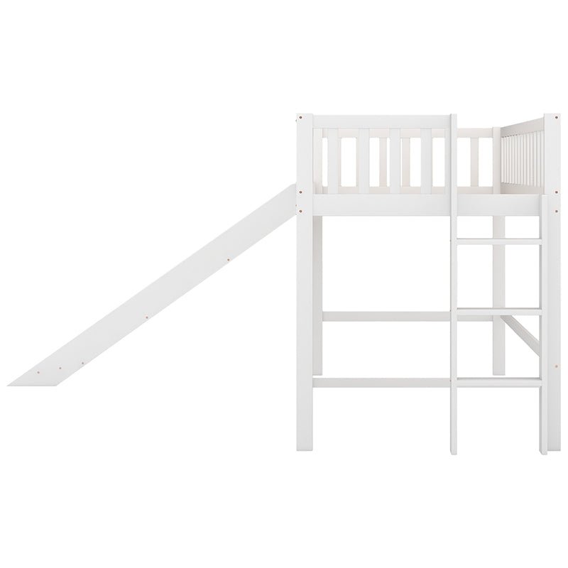 Bellemave® Low Loft Bed with Ladder and Slide - Bellemave