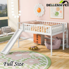 Bellemave® Low Loft Bed with Ladder and Slide - Bellemave