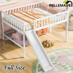 Bellemave® Low Loft Bed with Ladder and Slide - Bellemave