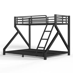 Low profile metal bunk bed frame front view