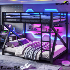 Full over Full bunk bed with sturdy metal frame
