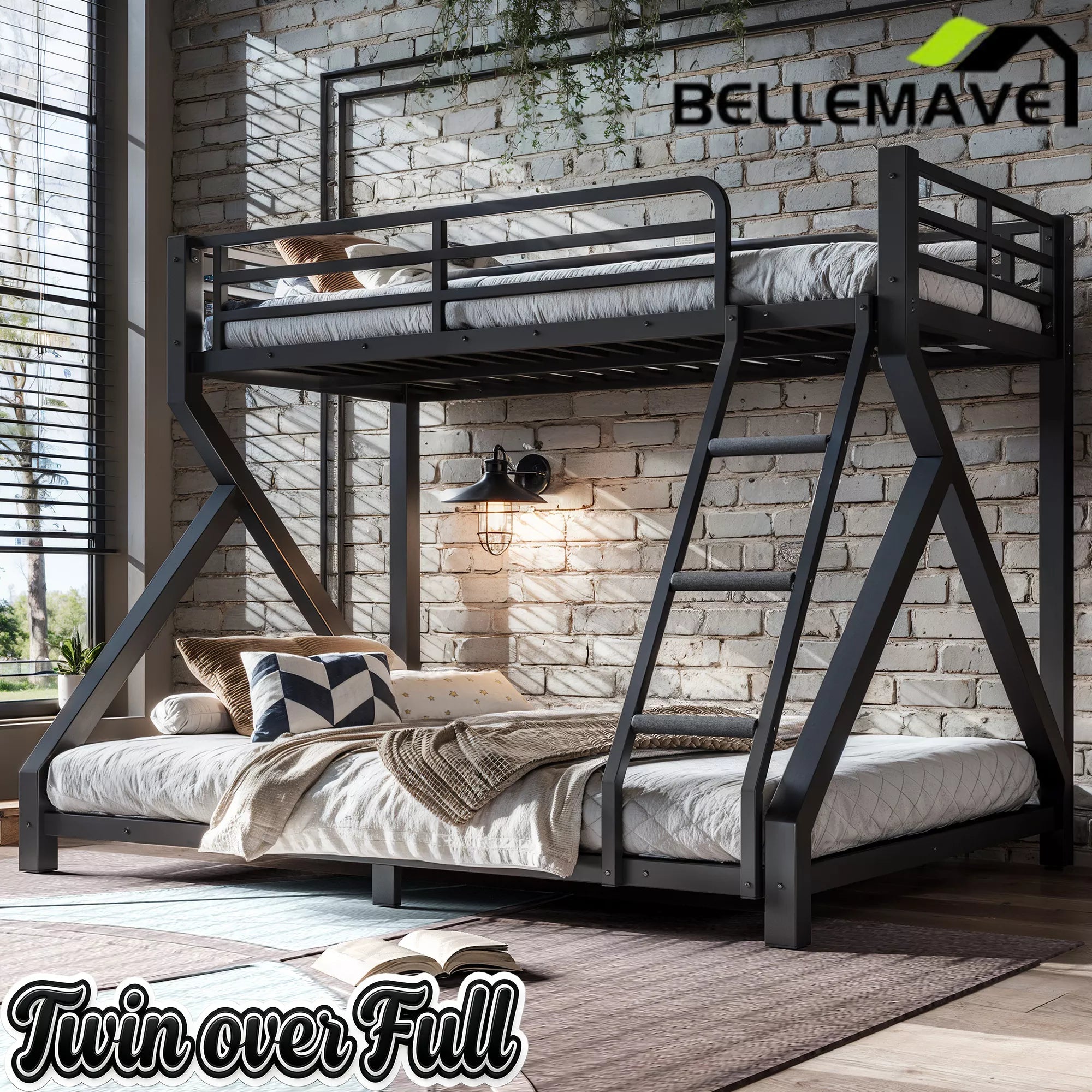 Heavy duty Twin over Full metal bunk bed