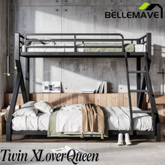Twin XL over Queen low profile bunk bed