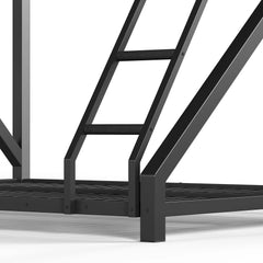 Metal bunk bed ladder with secure climbing design