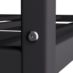 Bellemave® Metal Bunk Bed Queen Over Queen, Heavy Duty Bunk Beds with Ladders and Full - Length Guardrail, No Box Spring Needed, Easy Assemble, Black - Bellemave