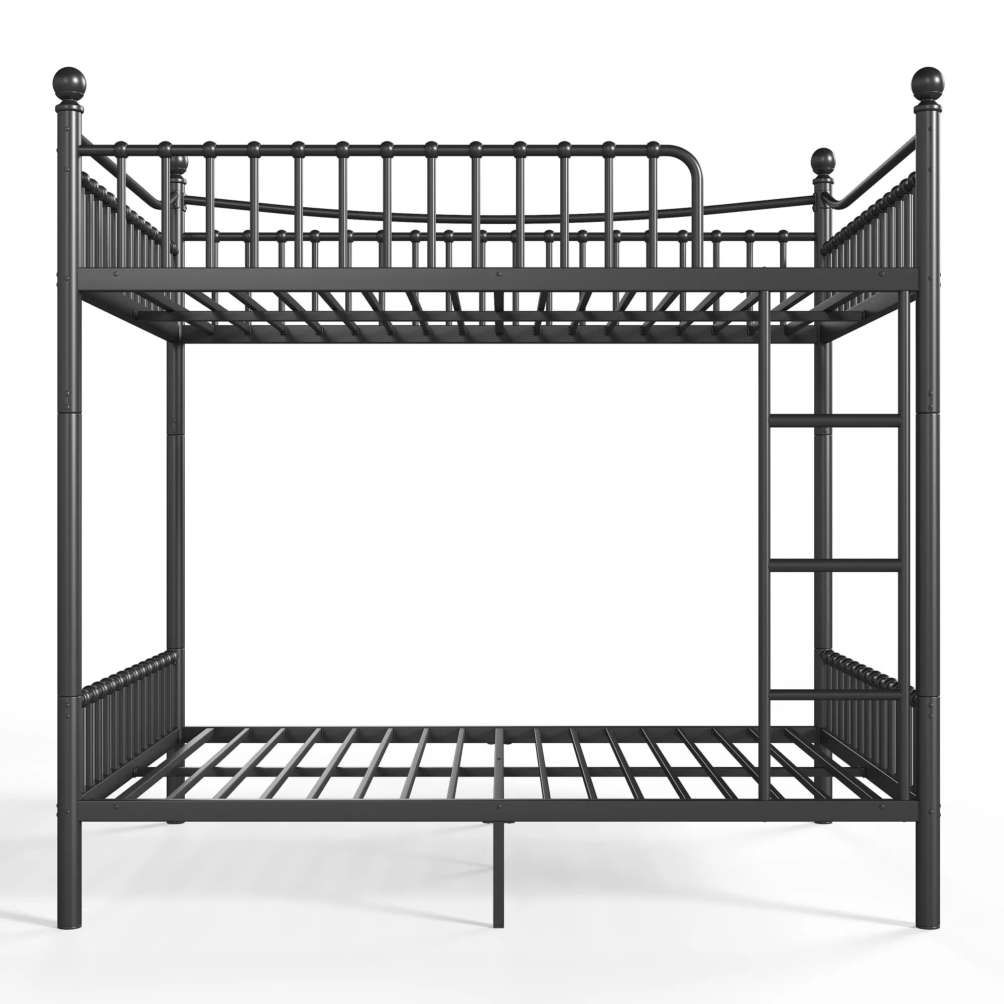 Bellemave® Metal Bunk Bed with Curved Guardrails, Space-Saving Bunk Bed Frame for Kids & Teens - Bellemave