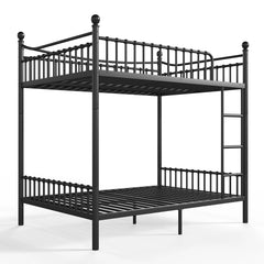 Bellemave® Metal Bunk Bed with Curved Guardrails, Space-Saving Bunk Bed Frame for Kids & Teens - Bellemave