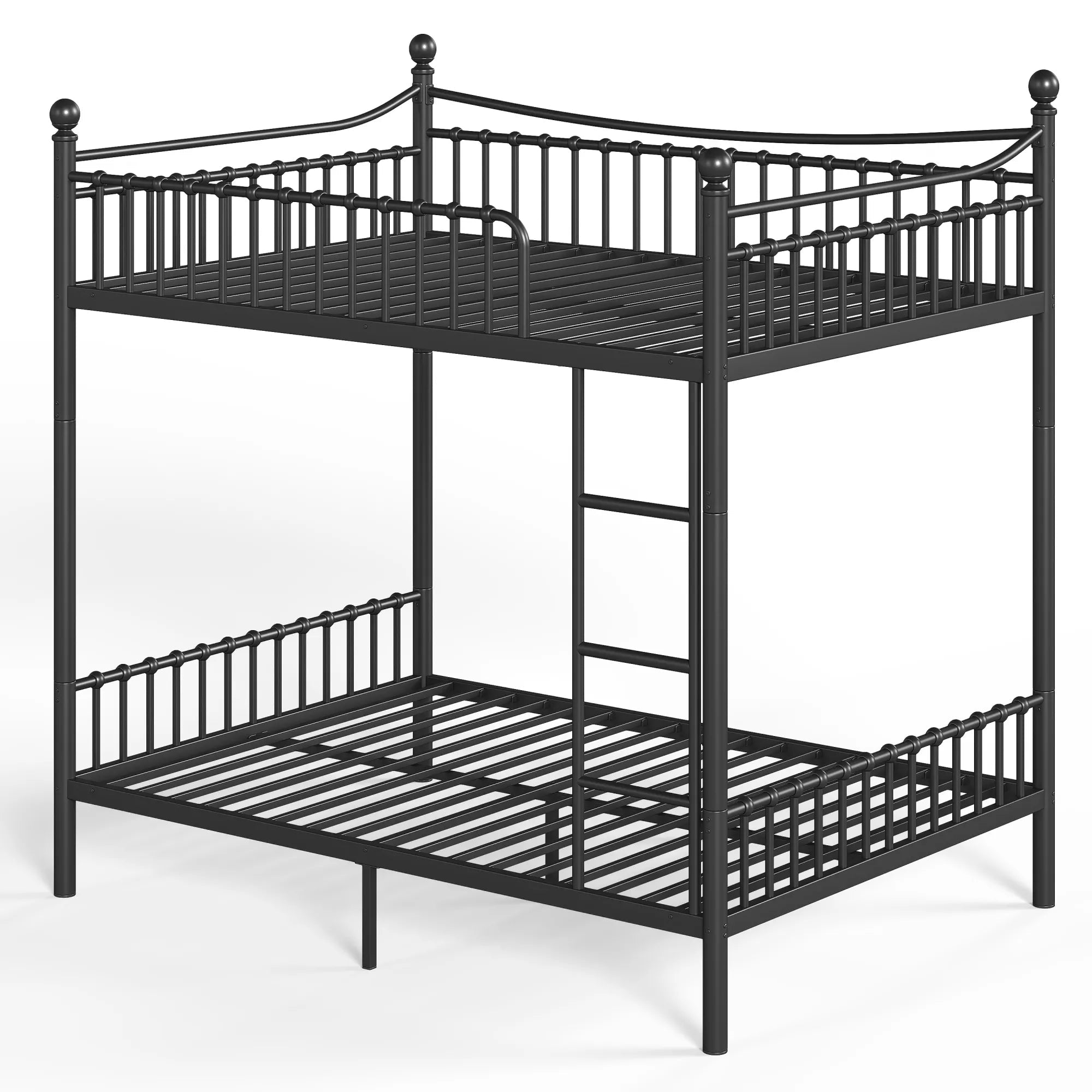 Bellemave® Metal Bunk Bed with Curved Guardrails, Space-Saving Bunk Bed Frame for Kids & Teens - Bellemave