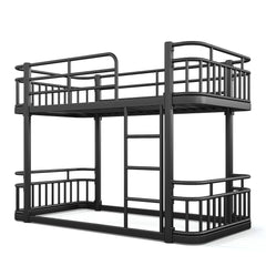 Bellemave® Metal Bunk Bed with Guardrails and Ladder, Space-Saving Bed Frame - Bellemave