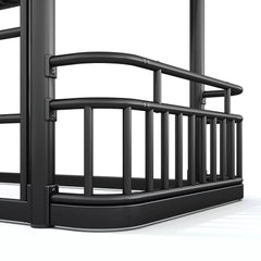 Bellemave® Metal Bunk Bed with Guardrails and Ladder, Space-Saving Bed Frame - Bellemave