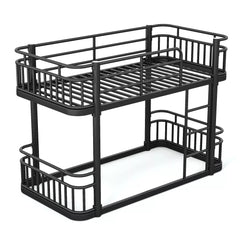 Bellemave® Metal Bunk Bed with Guardrails and Ladder, Space-Saving Bed Frame - Bellemave