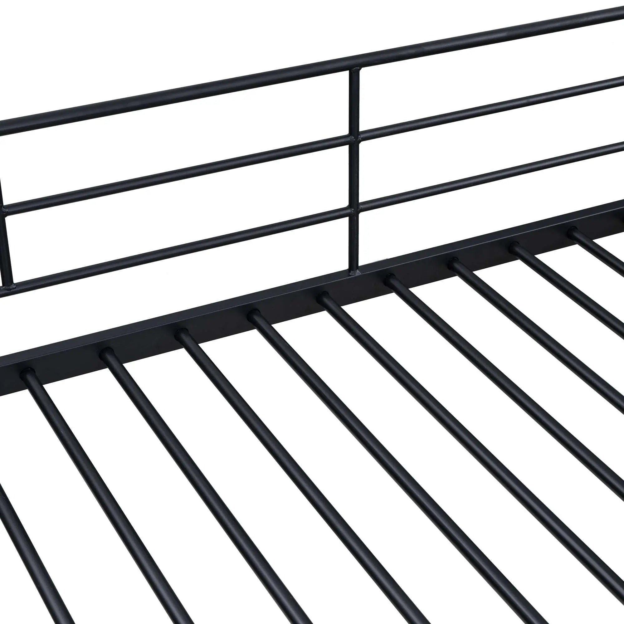 Bellemave® Metal Bunk Bed with Lateral Storage Ladder and Wardrobe - Bellemave