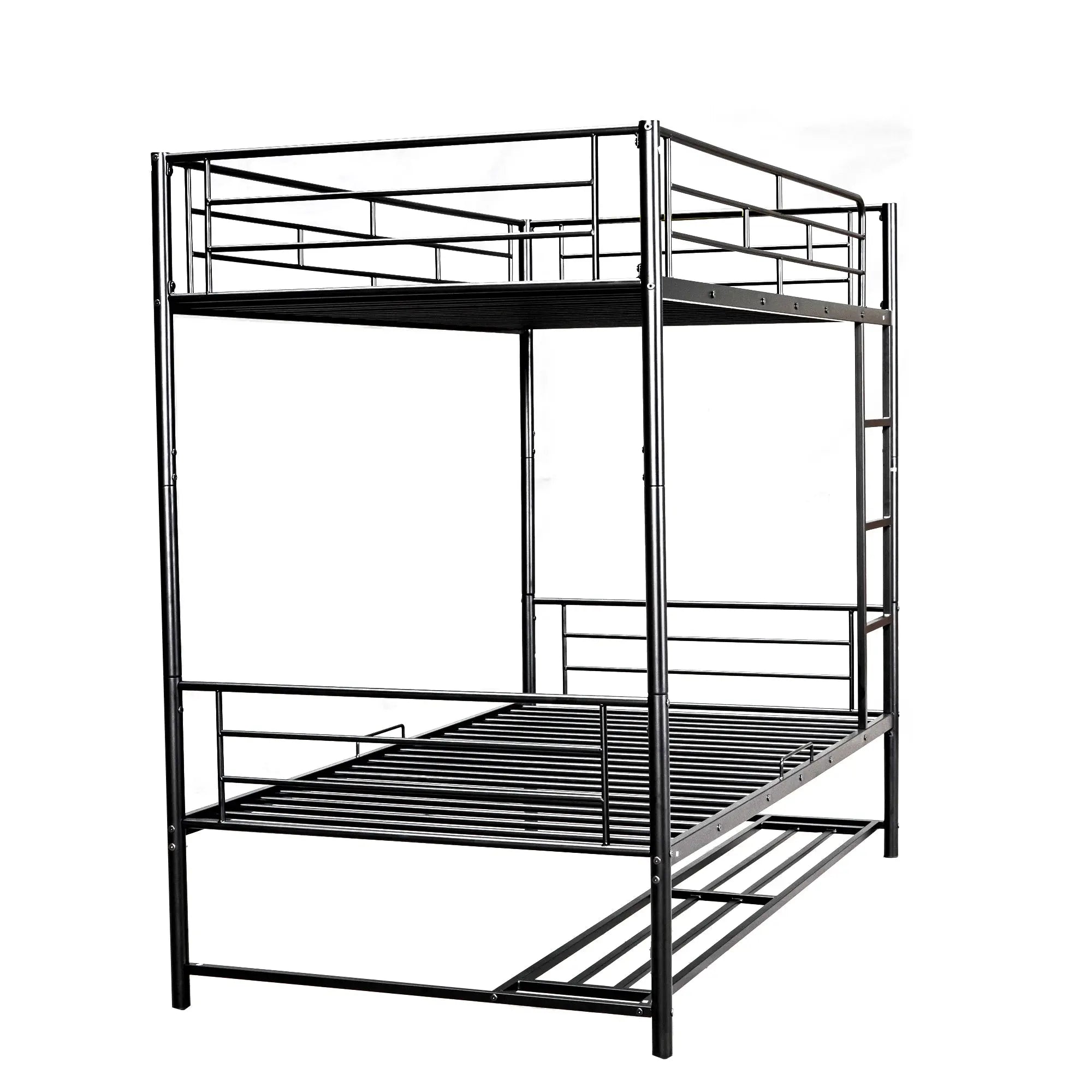 Bellemave® Metal Bunk Bed with Shelf and Guardrails - Bellemave