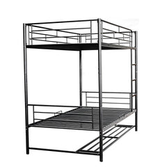 Bellemave® Metal Bunk Bed with Shelf and Guardrails - Bellemave