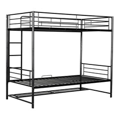 Bellemave® Metal Bunk Bed with Shelf and Guardrails - Bellemave