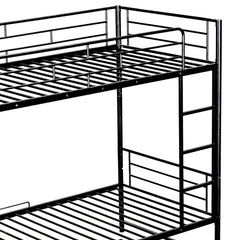 Bellemave® Metal Bunk Bed with Shelf and Guardrails - Bellemave