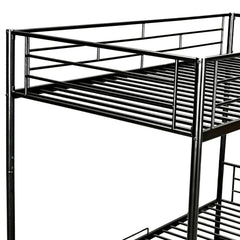 Bellemave® Metal Bunk Bed with Shelf and Guardrails - Bellemave