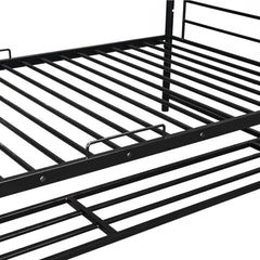 Bellemave® Metal Bunk Bed with Shelf and Guardrails - Bellemave